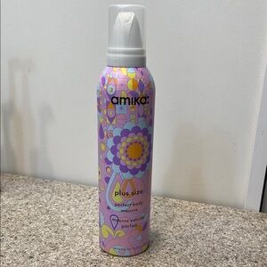NEW Amika Plus Size Perfect Body Mousse - Pink and Yellow Design